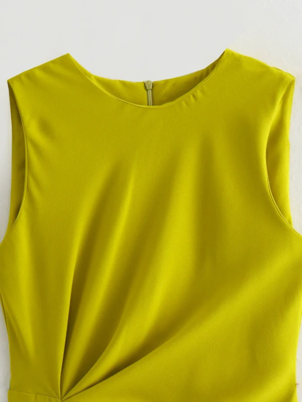 ZARA Side Ruched Detail Midi Dress